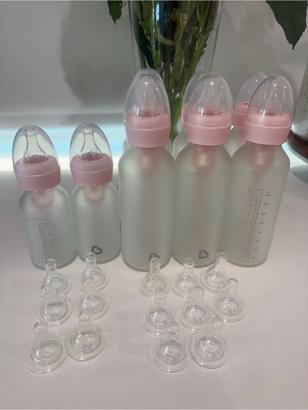 Munchkin Bond Silicone glass bottles 8 qty